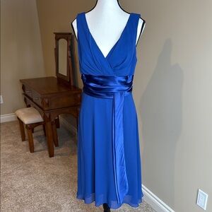 Dollar Blue Sleeveless Midi Dress Formal Elegant Flowy Women's Size M